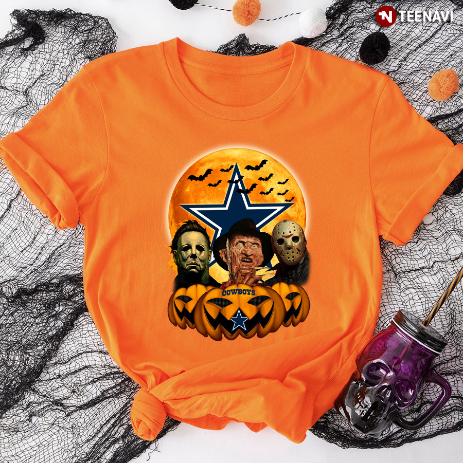 Michael Myers Freddy Krueger Jason Voorhees Dallas Cowboys Halloween T-Shirt