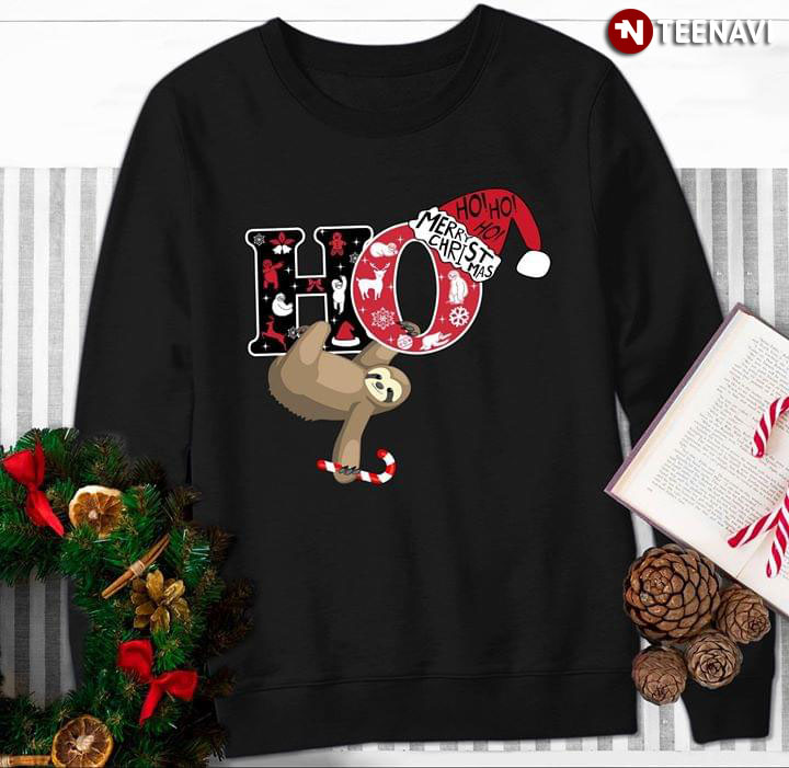 Ho Ho Ho Sloth Merry Christmas