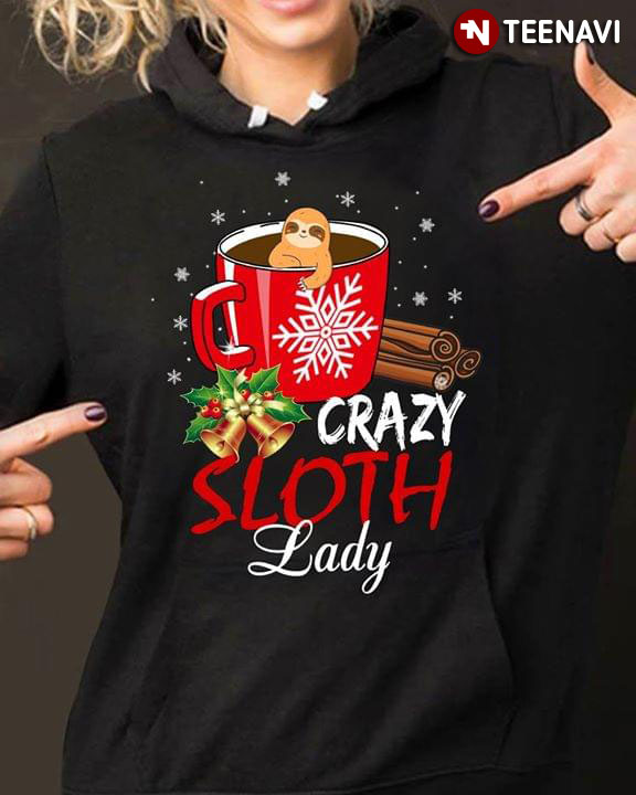 Crazy Sloth Lady Merry Christmas