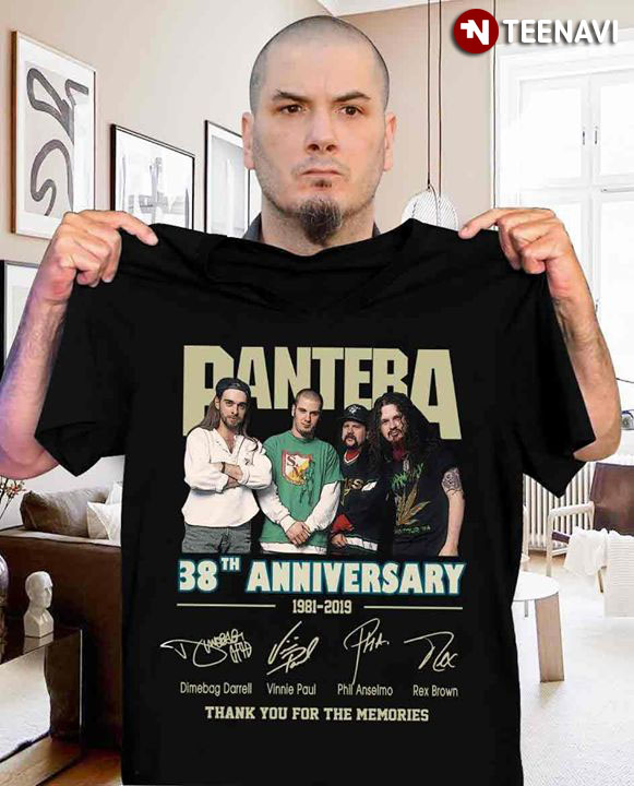 Pantera 38Th Anniversary 1981-2019 Thank You For The Memories