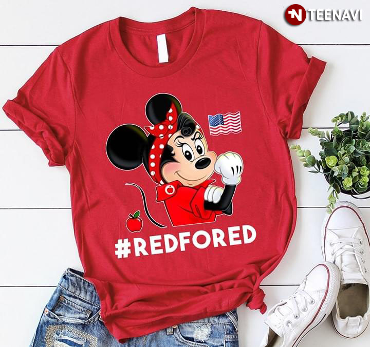 Funny Mickey Mouse Red For Ed