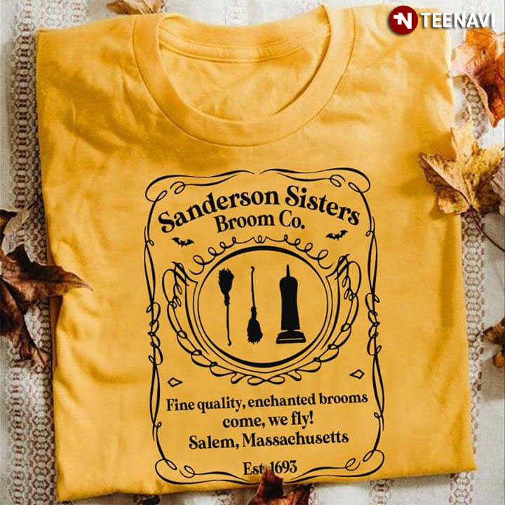 Sanderson Sisters Broom Co. Fine Quality Enchanted Brooms Come We Fly Salem Massachusetts