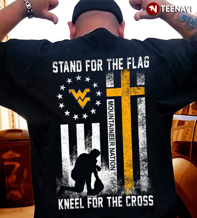 Stand For The Flag Kneel For The Cross Mountaineer Nation Flag