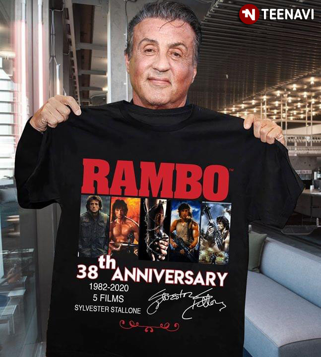 Rambo 38th Anniversary 1982-2020 Sylvester Stallone T ...