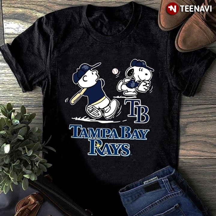 Tampa Bay Rays Peanuts Snoopy Jersey - Navy - Scesy