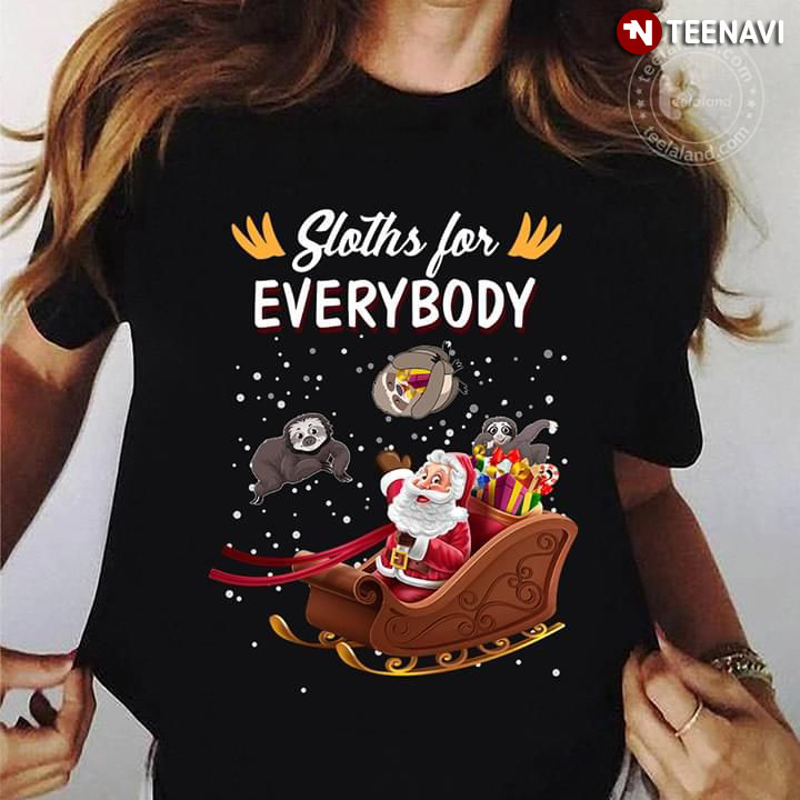 Christmas Santa Claus Sloths For Everybody