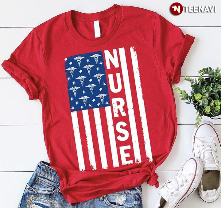 Medical Assistant Nurse American Flag
