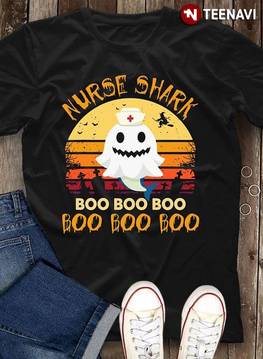 Halloween Nurse Shark Boo Boo Boo T-Shirt
