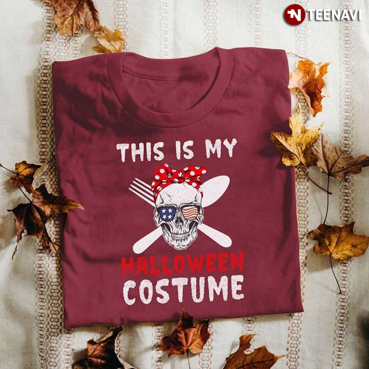 This Is My Halloween Costume Skull Flag