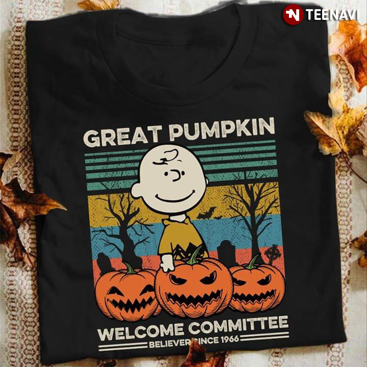 Charlie Brown Great Pumpkin Welcome Committee Believer Since 1966 Vintage