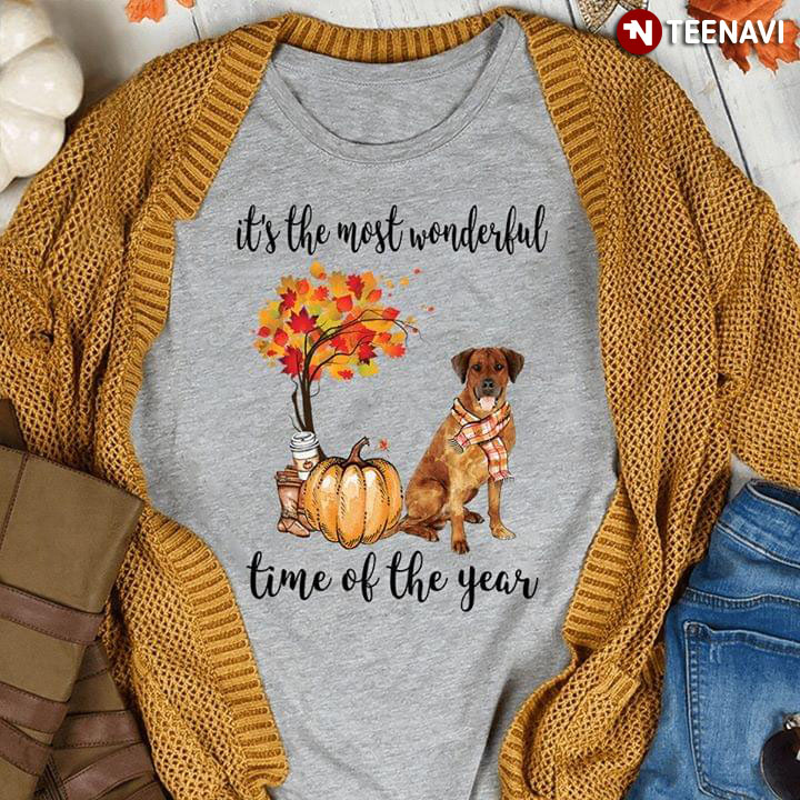 Rhodesian Ridgeback Fall It's The Most Wonderful Time Of The Year