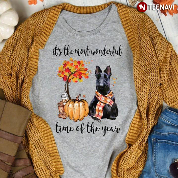 Scottish Terrier Fall It's The Most Wonderful Time Of The Year