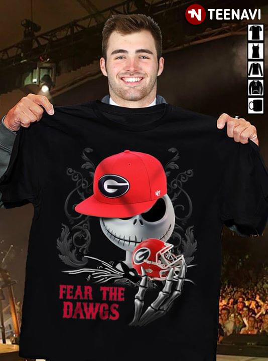 Jack Skellington Fear The Georgia Bulldogs T-Shirt
