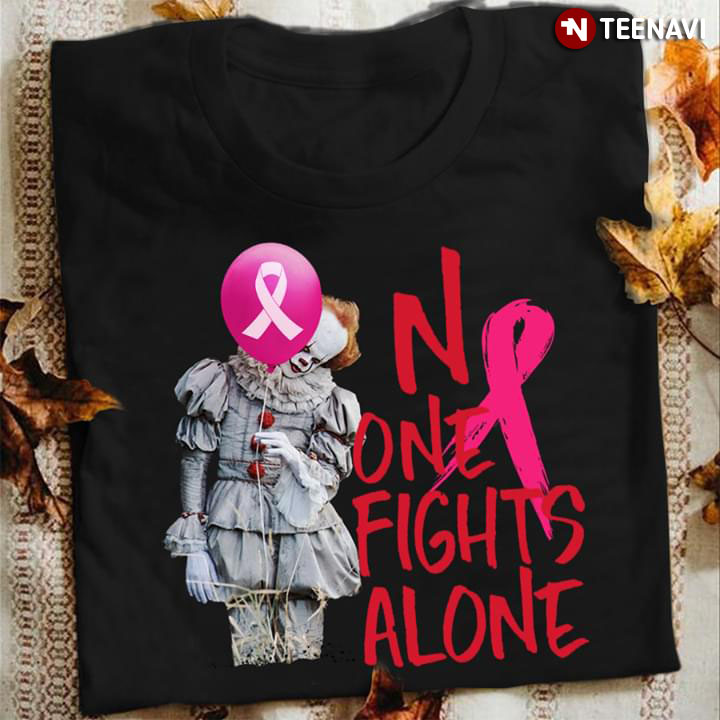 IT Pennywise Breast Cancer Awareness No One Fight Alone