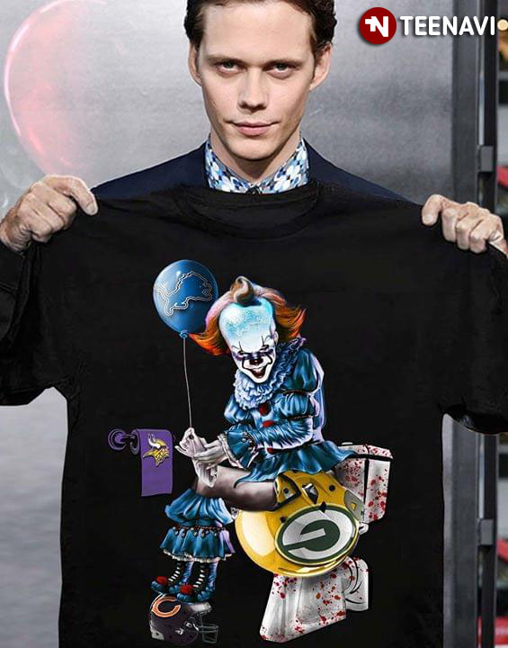 Pennywise Detroit Lions Green Bay Packers Minnesota Vikings Chicago Bears Toilet