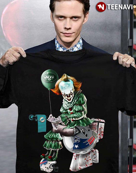 Pennywise New York Jets And New England Patriots Miami Dolphins Toilet