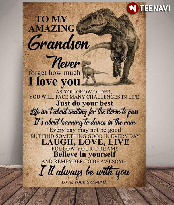 Meaningful Dinosaur Grandma To My Amazing Grandson