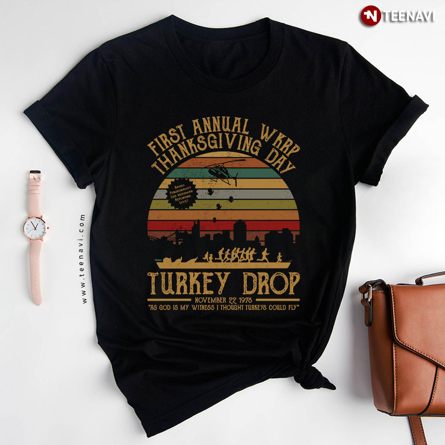 First Annual Wkrp Thanksgiving Day Turkey Drop Vintage T-Shirt