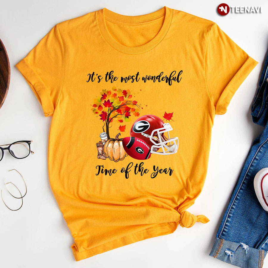 It's The Most Wonderful Time Of The Year Halloween Georgia Bulldogs T-Shirt - Unisex Tee