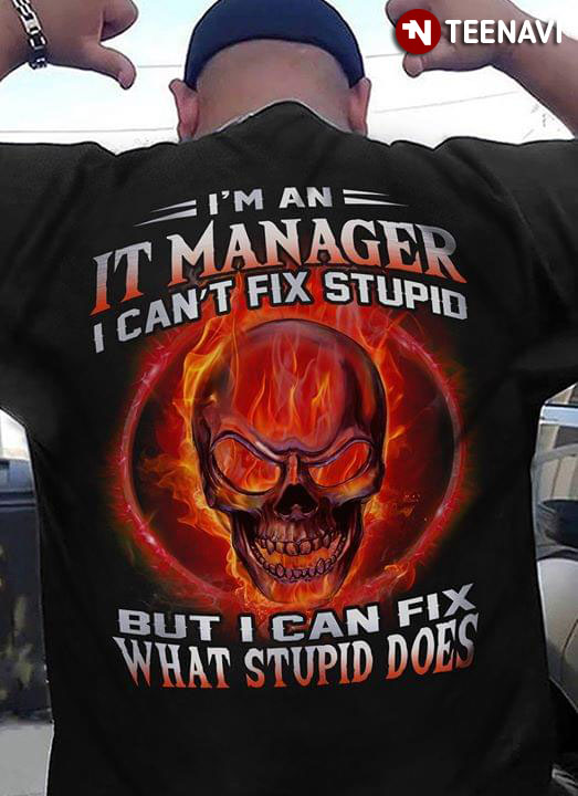 I'm An It Manager I Can't Fix Stupid But I Can Fix What Stupid Does