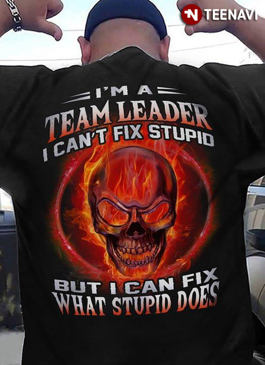 I'm A Team Leader I Can't Fix Stupid But I Can Fix What Stupid Does