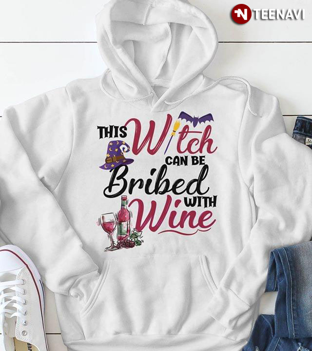 This Witch Can Be Bribed With Wine Halloween