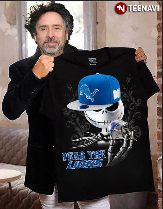 Jack Skellington Fear The Detroit Lions T-Shirt