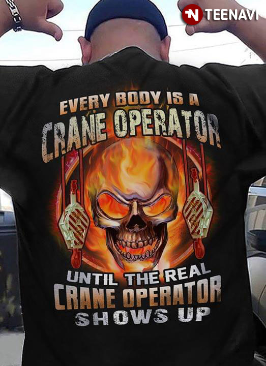 crane operator and skulls