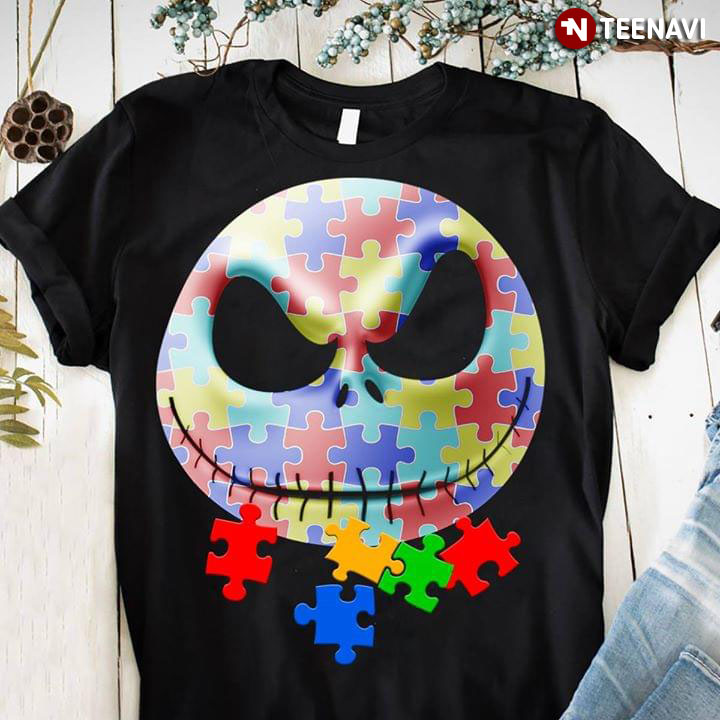 Nightmare Before Christmas Jack Skellington Autism Awareness T-Shirt