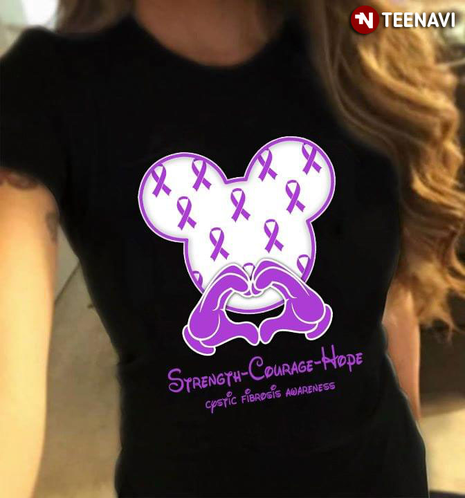 Mickey Mouse Strength-Courage-Hope Cystic Fibrosis Awareness