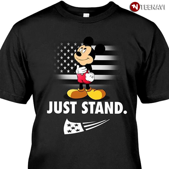 Mickey Mouse Just Stand American Flag