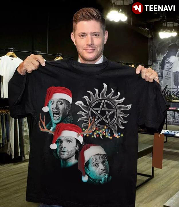 Supernatural Winchester Brothers And Castiel Christmas