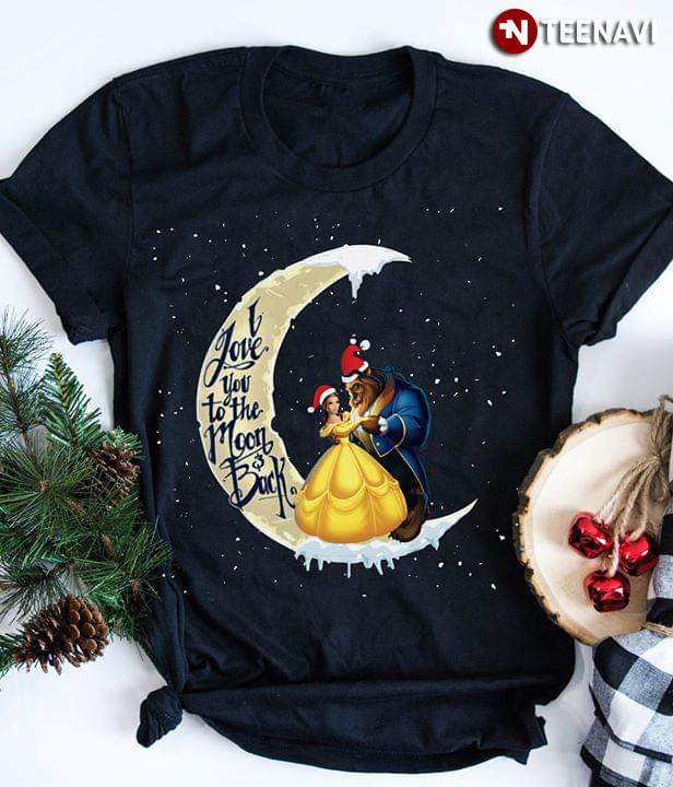Christmas Gift Disney Castle Beauty and The Beast Matching Ho ho ho Shirt Christmas Disney Couple Tee Beauty and The Beast Christmas Shirt