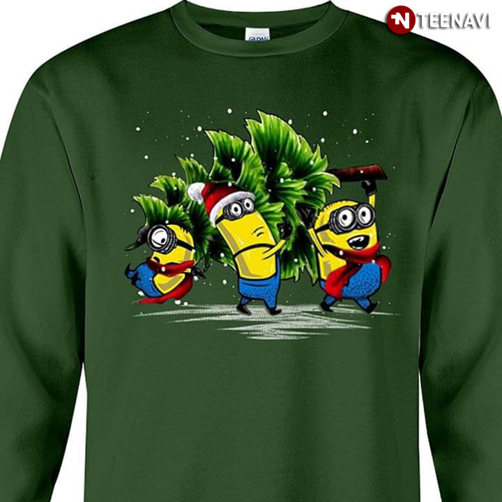 Minions Carrying Christmas Tree