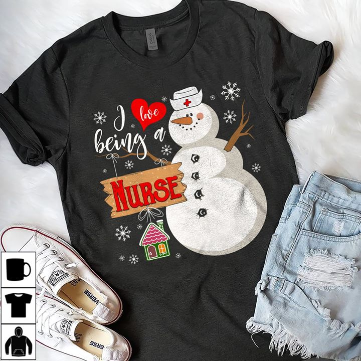 Snowman I Love Being A Nurse Christmas