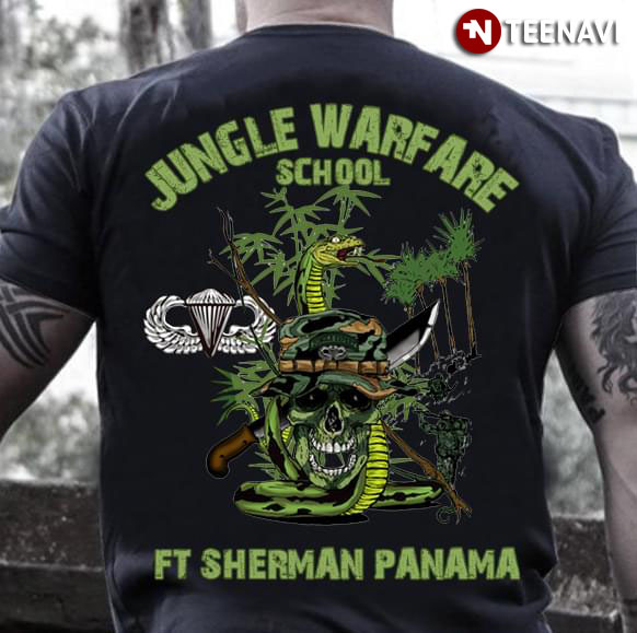 Jungle Warfare School FT Sherman Panama Parachutist Badge Skull