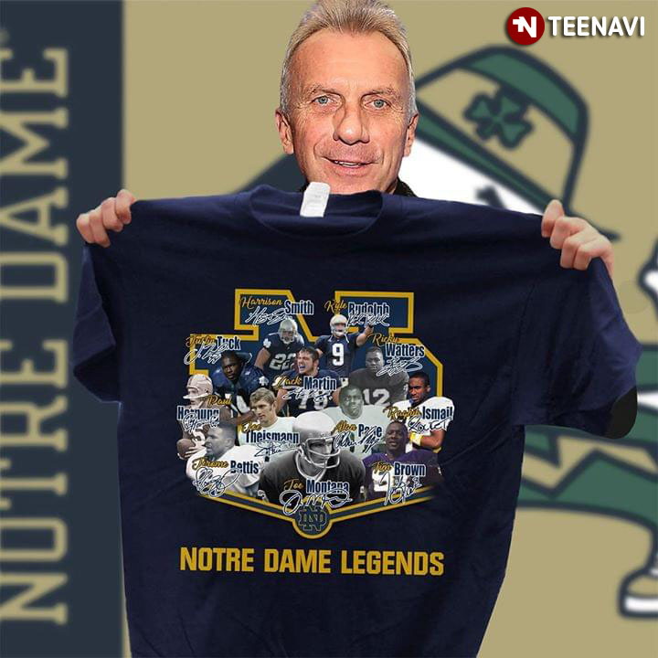 arbejder Kedelig personificering Notre Dame Fighting Irish Football Legends T-Shirt - TeeNavi