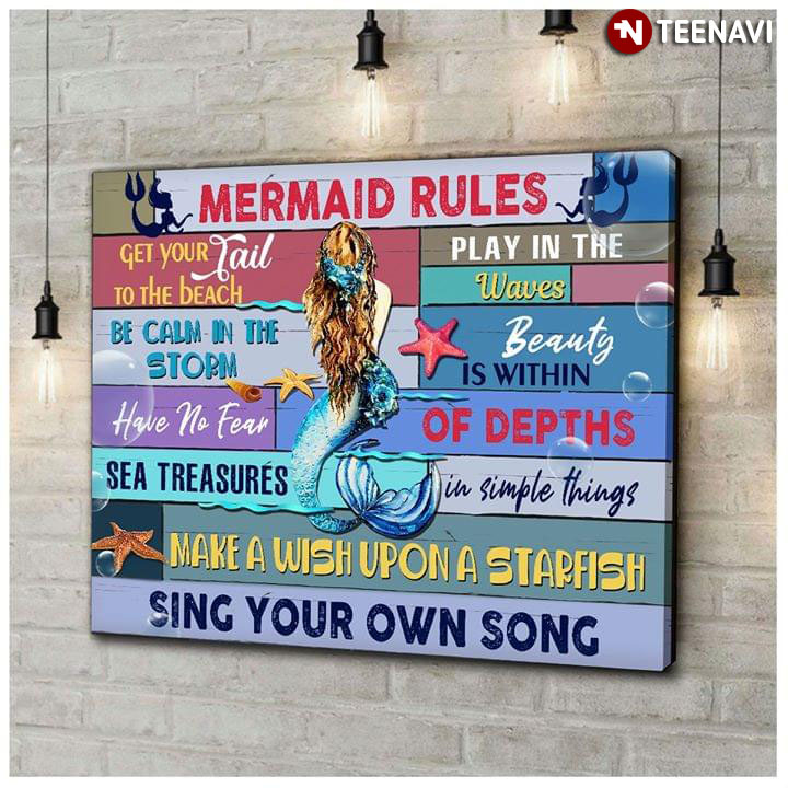Gorgeous Mermaid Rules Get Your Tail To The Beach Play In The Waves