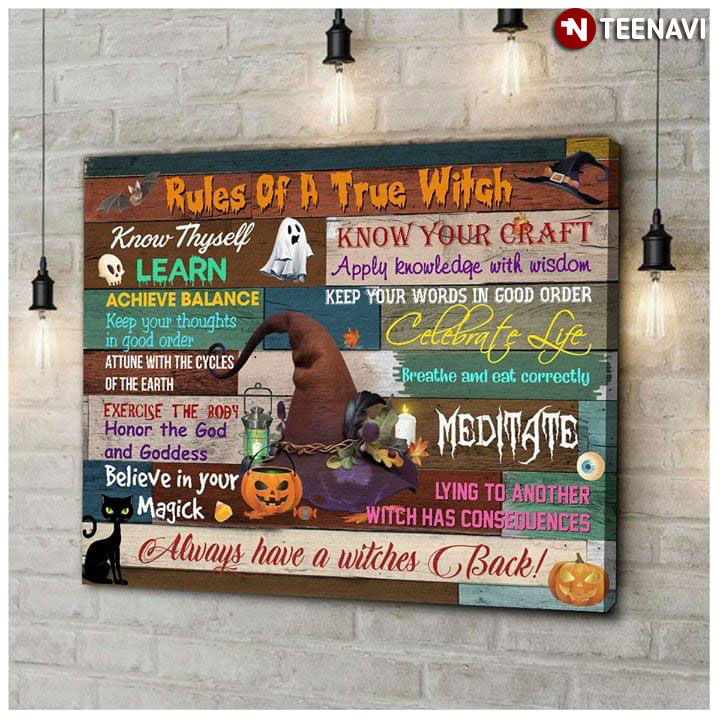 Funny Halloween Rules Of A True Witch Know Thyself Learn Know Your Craft