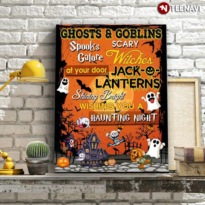Funny Halloween Ghosts & Goblins Spooks Galore Scary Witches At Your Door