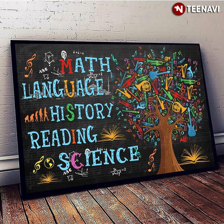 Colourful Tree With Musical Instruments & Music Notes Music Math Language History Reading Science