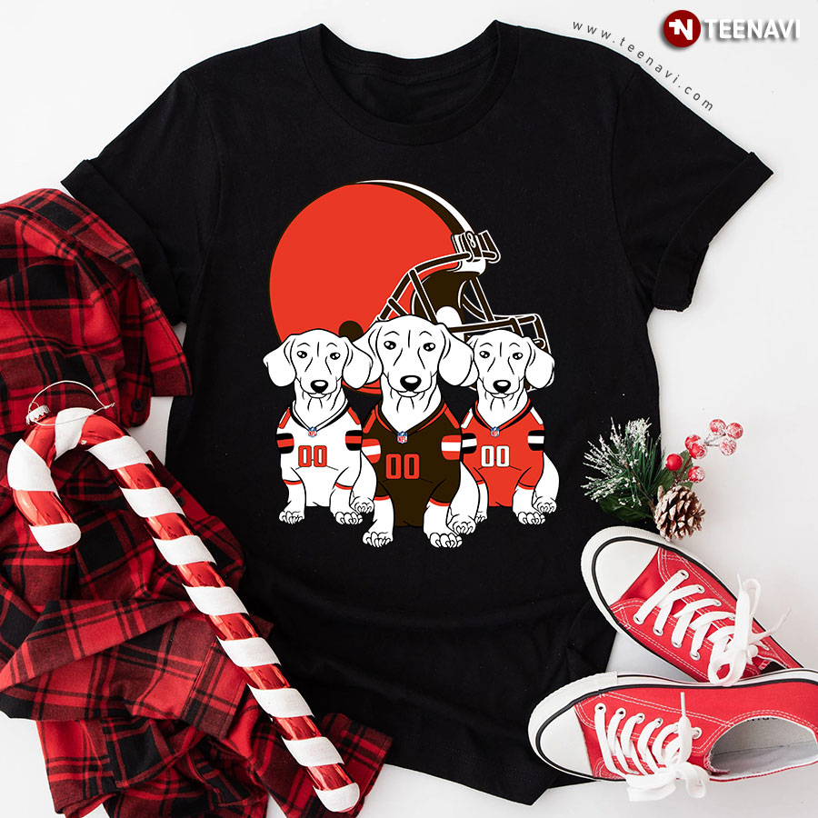 Cleveland Browns Dachshund Dogs T-Shirt