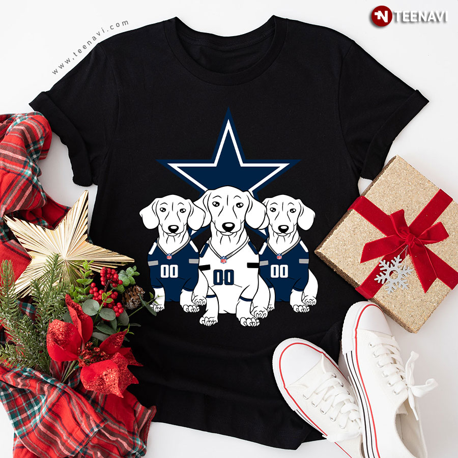 Dallas Cowboys Dachshund Dogs T-Shirt