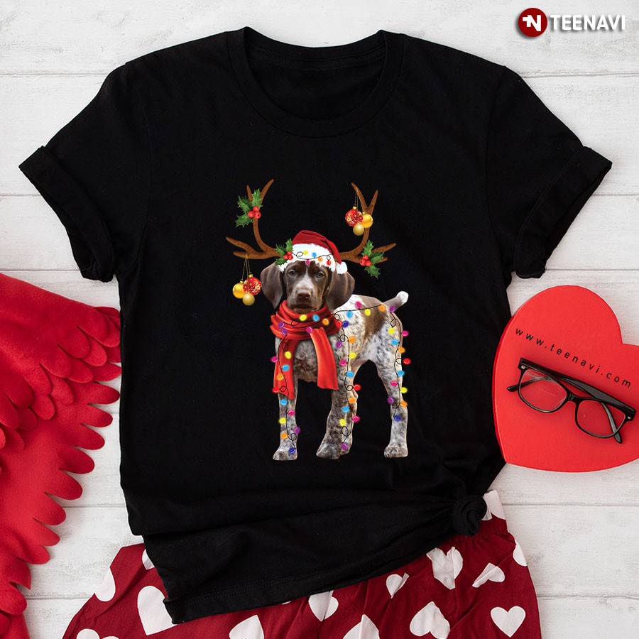 German Shorthaired Pointer Gorgeous Reindeer Christmas Ornament T-Shirt