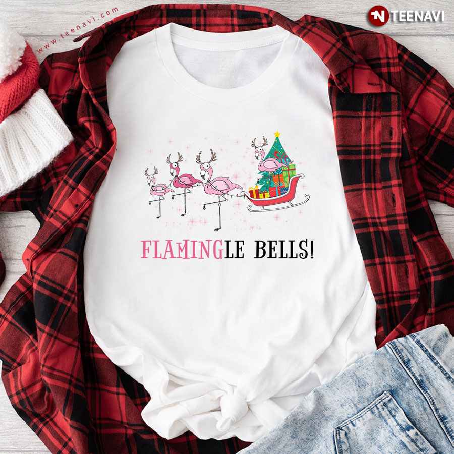 Flamingle Bells Christmas T-Shirt