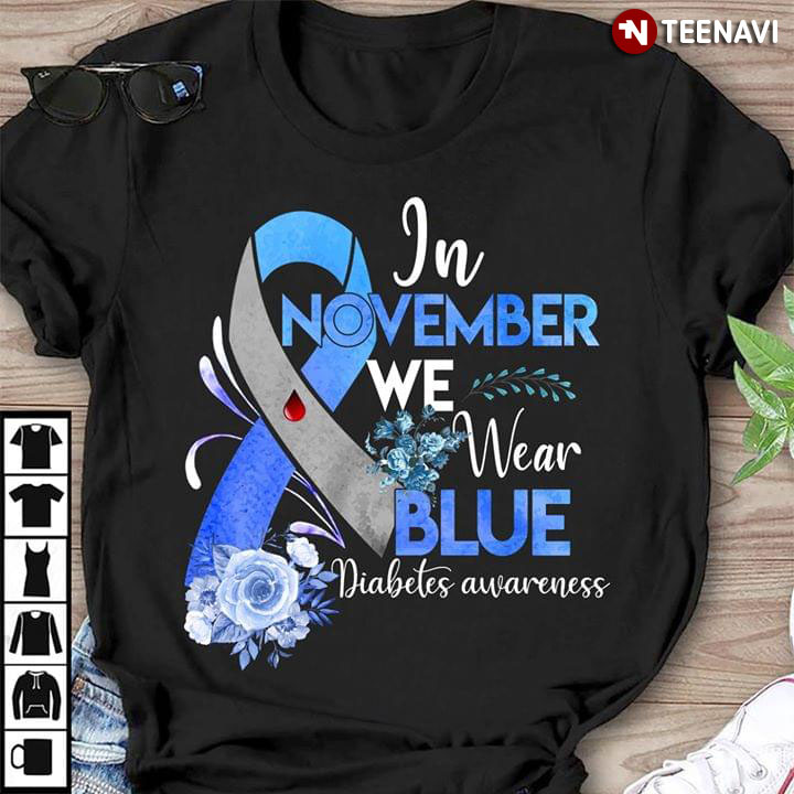In November We Wear Blue Flower