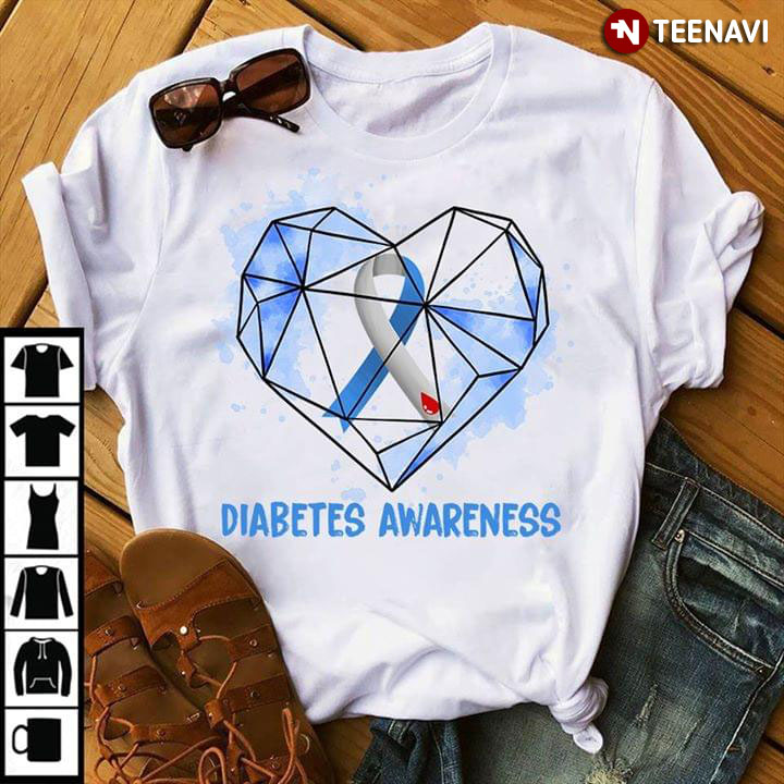 Diabetes Awareness Diamond Heart