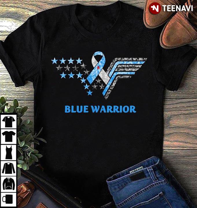 Blue Warrior American Flag Diabetes Awareness