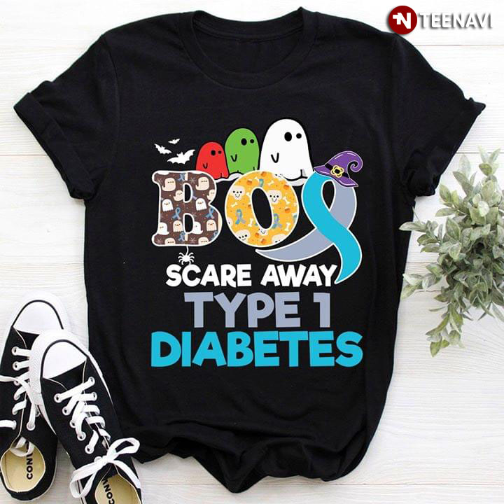 Boo Scare Away Type 1 Diabetes Funny Halloween