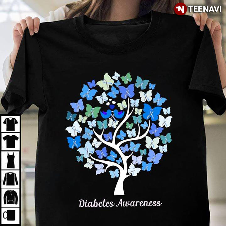 Diabetes Awareness Butterfly Tree